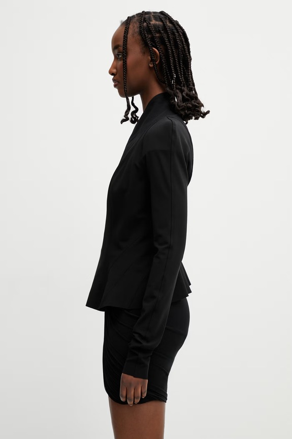 Rick Owens Lilies Princess суичър с цип дамски LI01F7703.JCVS черен SS26
