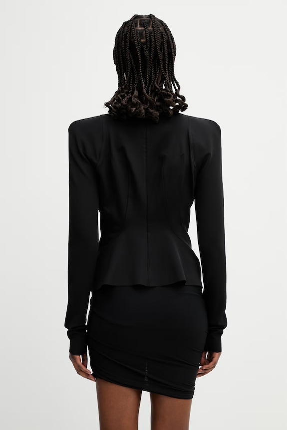 Дрехи Rick Owens Lilies Princess суичър с цип дамски LI01F7703.JCVS черен