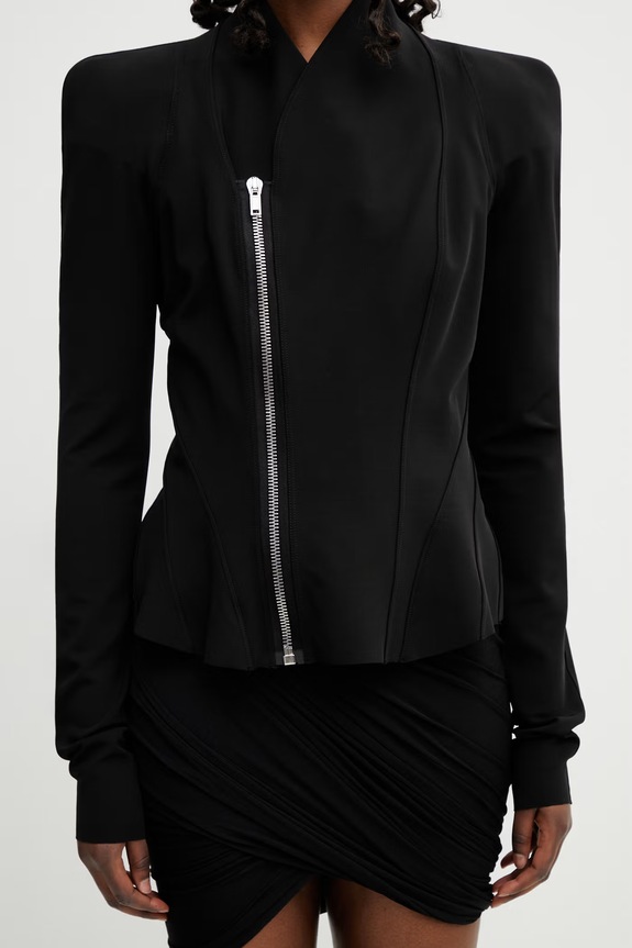 Rick Owens Lilies Princess суичър с цип дамски черен LI01F7703.JCVS