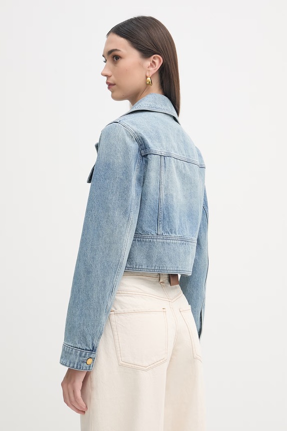 Odzież MICHAEL Michael Kors kurtka damska jeansowa MS610DYLAA niebieski