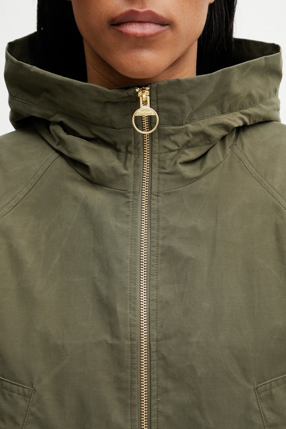 Barbour LSP0305OL72 přechodová bunda dámská s bavlnou zelená LSP0305OL72