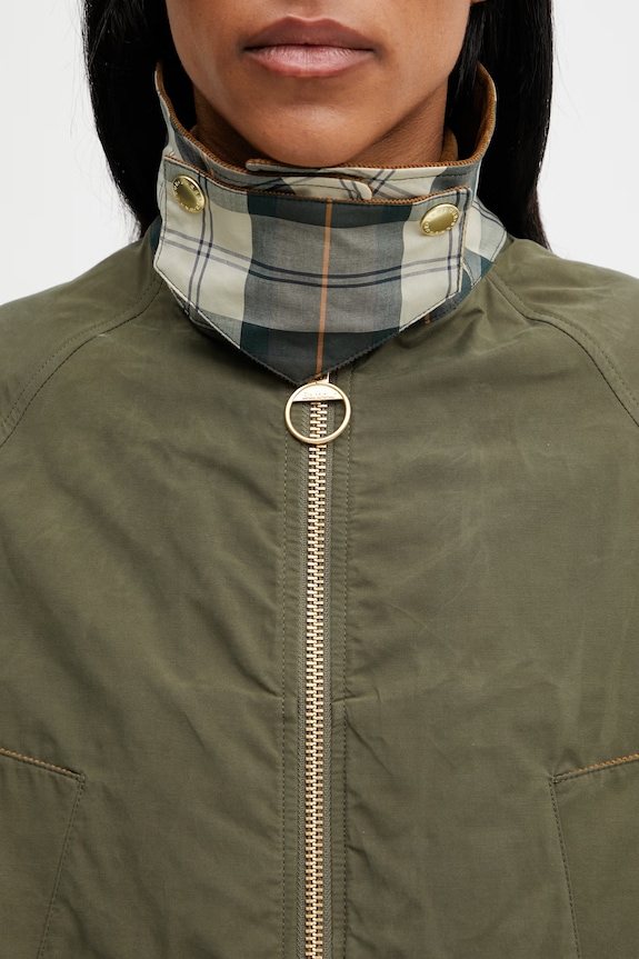 Barbour LSP0310OL72 přechodová bunda dámská s bavlnou zelená LSP0310OL72