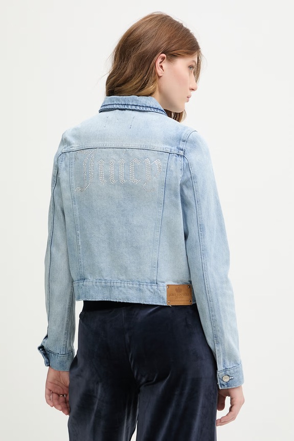 Ruházat Juicy Couture női pamut farmerdzseki DIAMANTE CROPPE JCDIJ126957 kék