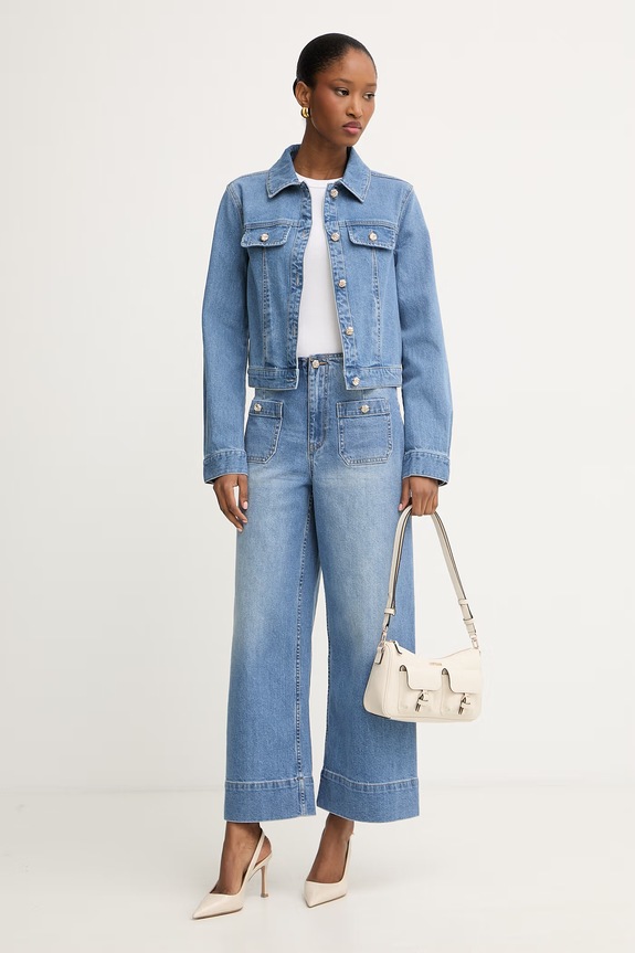 Morgan jachetă scurtă pentru femei, din denim VODIA albastru SS26