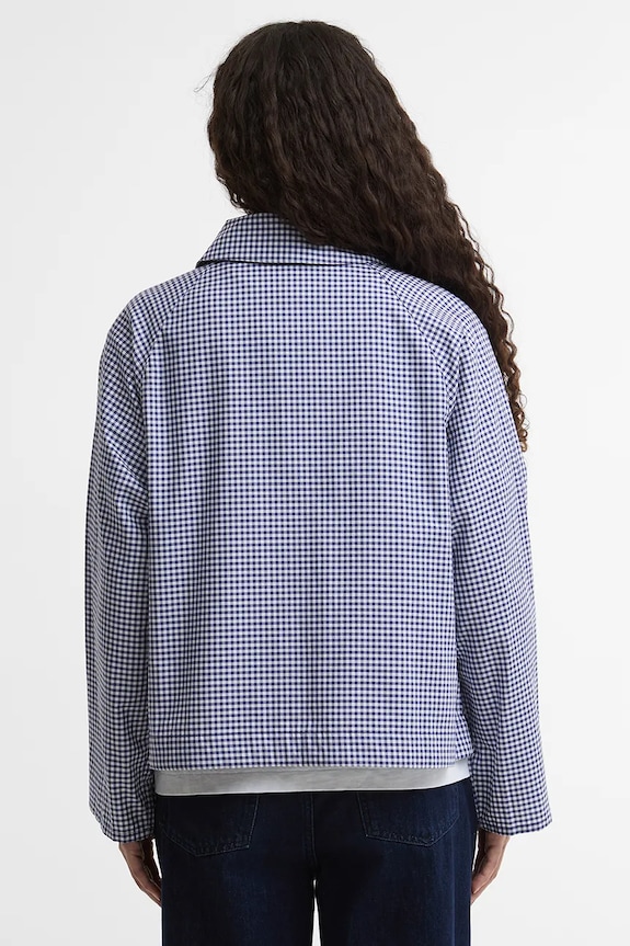 Odjeća Barbour x Paul Smith Gingham Spey jakna za žene od pamuka LCA0383NY71 mornarsko plava