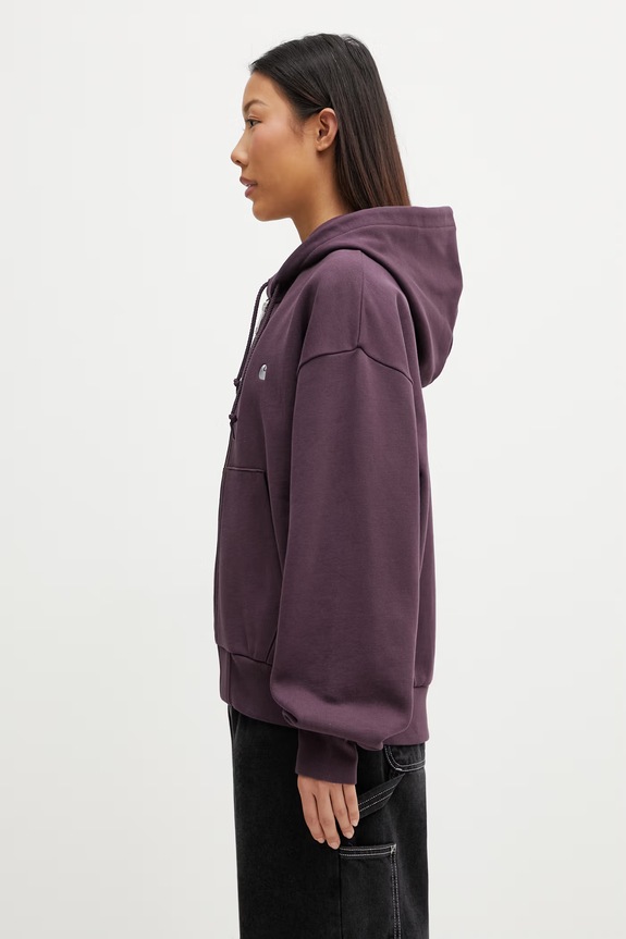 Carhartt WIP W' Hooded Casey Jacket oversized sweatshirt cotton Women's I032642.3MVXX violet SS26