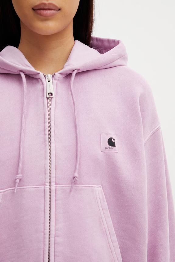 Carhartt WIP W' Hooded Nelson Jacket Women's cotton zip-up sweatshirt violet I033830.3IBGD