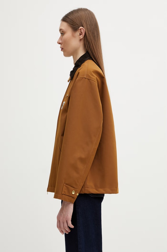 Carhartt WIP W' Clark Jacket geacă de tranziție pentru femei din bumbac I036144.00SXX maro SS26