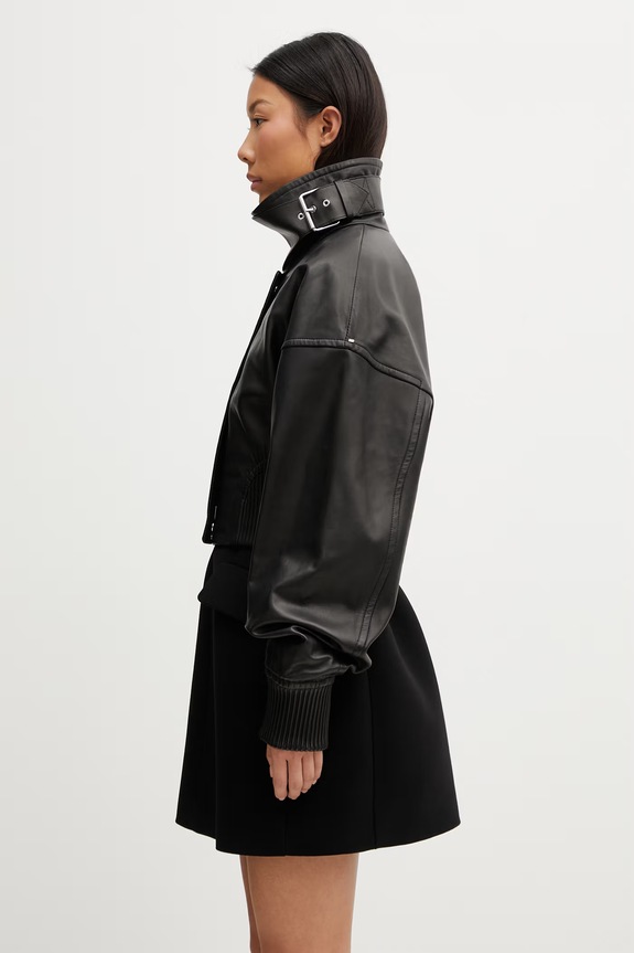 Sportmax Spxossido krátka dámska kožená bunda 2612441011600 čierna SS26