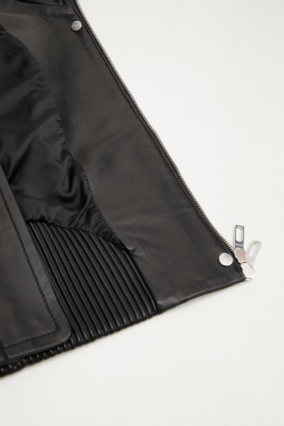 Sportmax Spxossido krátka dámska kožená bunda 2612441011600 čierna