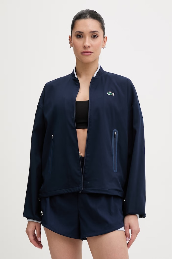 Lacoste geacă de tranziție pentru femei bleumarin BF9968