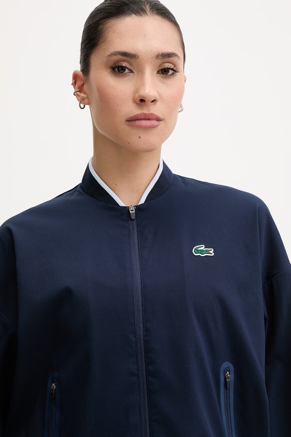 Lacoste geacă de tranziție pentru femei bleumarin BF9968