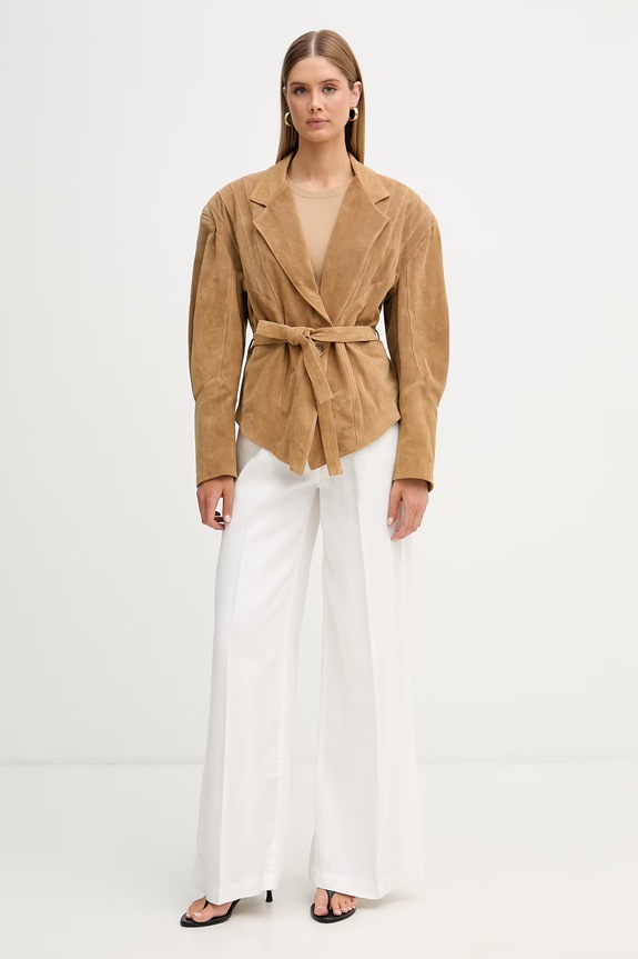 ViCOLO női bőr kimono TAB0173 barna SS26