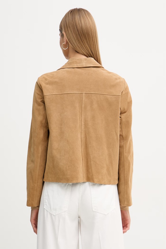 Ρούχα ViCOLO κοντό μπουφάν Γυναικείο δερμάτινο TAB0174 μπεζ