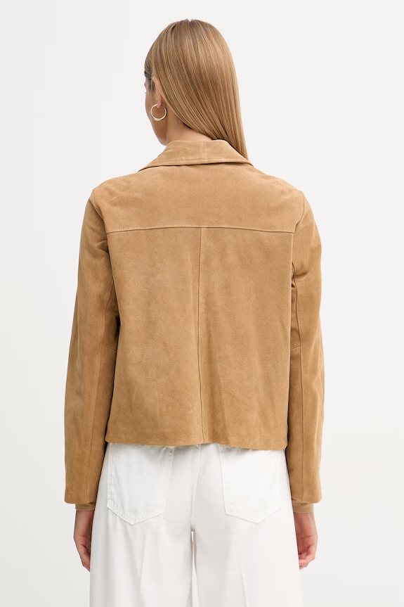 Ρούχα ViCOLO κοντό μπουφάν Γυναικείο δερμάτινο TAB0174 μπεζ