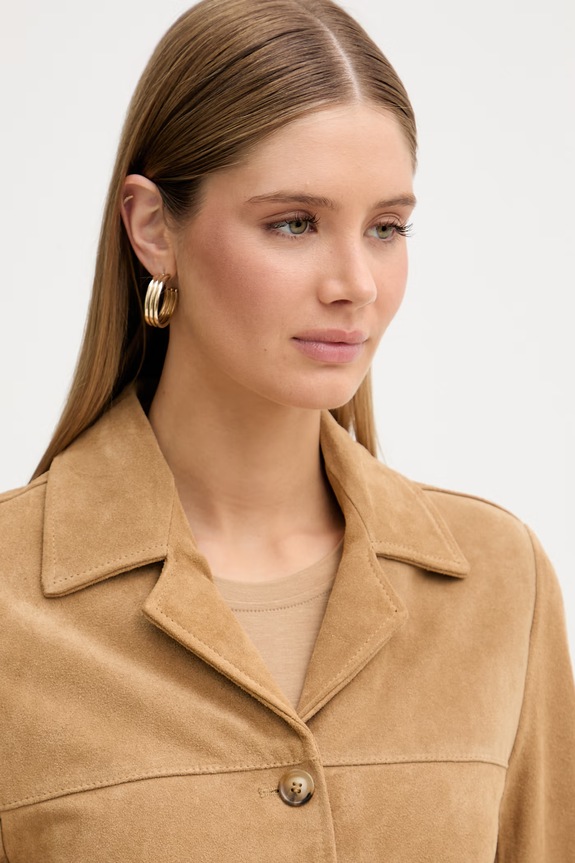 ViCOLO női rövid bőrdzseki barna TAB0174