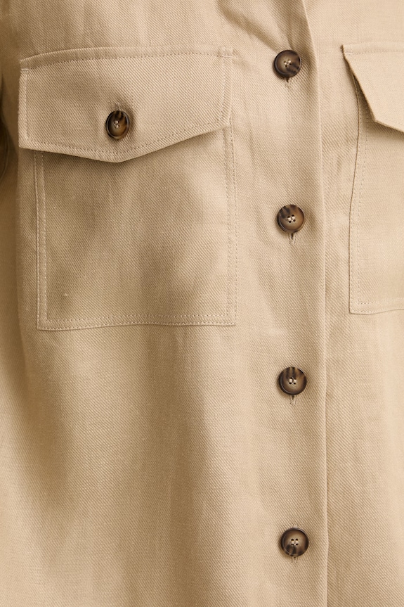 Weekend Max Mara giacca camicia da donna in lino 2615041023600 beige