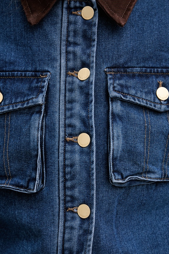 Pedro del Hierro kurtka jeansowa damska 6753233 niebieski