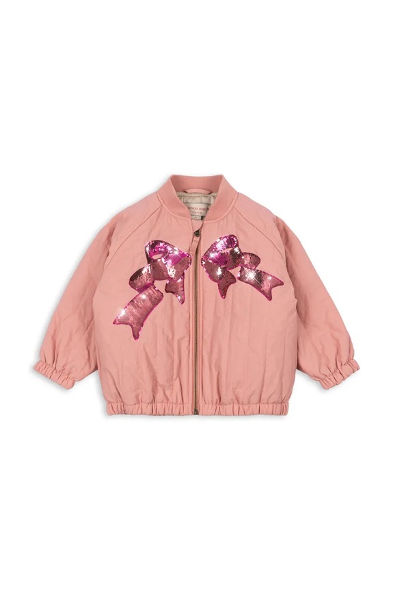 Detská bunda bomber Konges Sløjd JUNO SEQUIN BOMBER JACKET KS104321.PreSpring ružová SS26