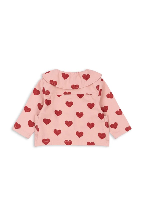 Dievča Detská rifľová bunda Konges Sløjd MAGOT COLLAR JACKET GOTS KS104356.PreSpring ružová