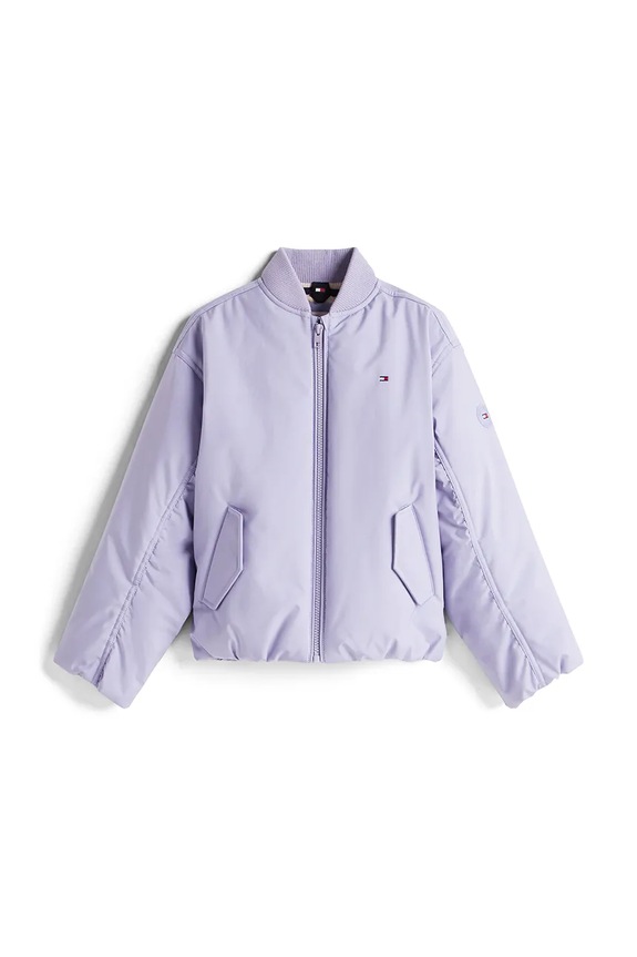 Dječja jakna Tommy Hilfiger KG0KG08927.116.122.PPY2 ljubičasta SS26
