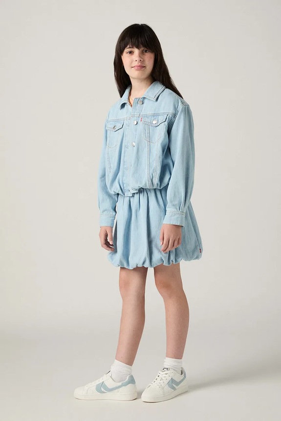 Παιδικό τζιν μπουφάν Levi's BUBBLE TRUCKER 4EP789 μπλε