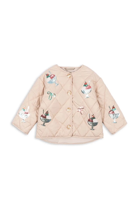 Dječja jakna Konges Sløjd FLORA SEQUIN JACKET KS104811.PPY2 roza SS26