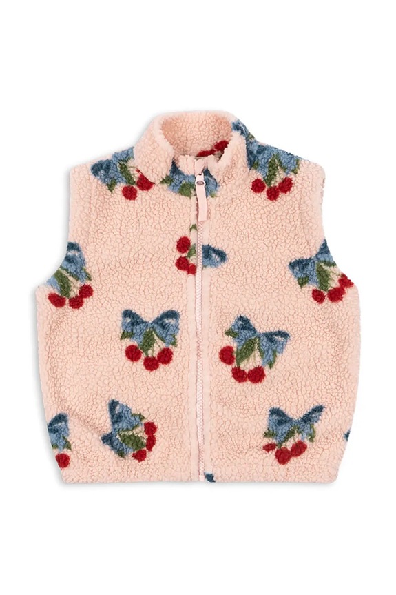 Detská vesta Konges Sløjd JODY TEDDY VEST GRS nezateplené ružová KS104870.PPY2