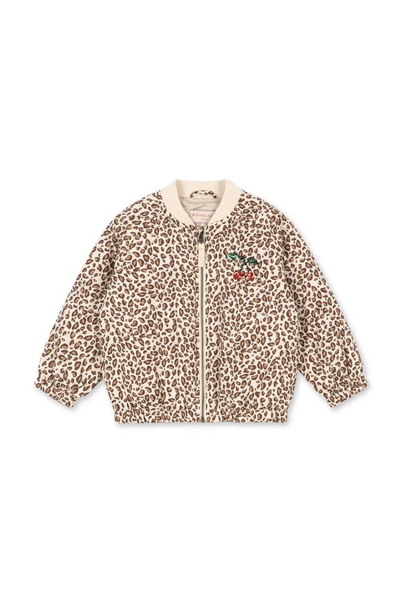 Konges Sløjd geacă bomber pentru copii JUNO PRINTED SEQUIN BOMBER JACKET KS104884.PPY2 bej SS26