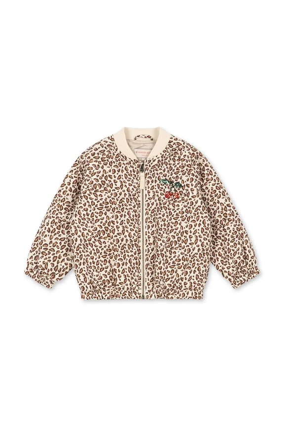 Konges Sløjd geacă bomber pentru copii JUNO PRINTED SEQUIN BOMBER JACKET KS104884.PPY2 bej SS26
