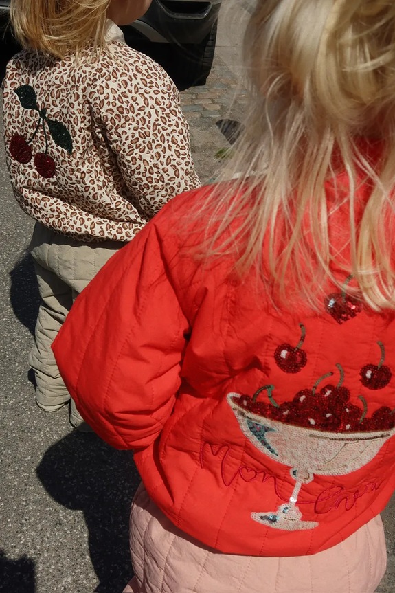 Konges Sløjd geacă bomber pentru copii JUNO PRINTED SEQUIN BOMBER JACKET KS104884.PPY2
