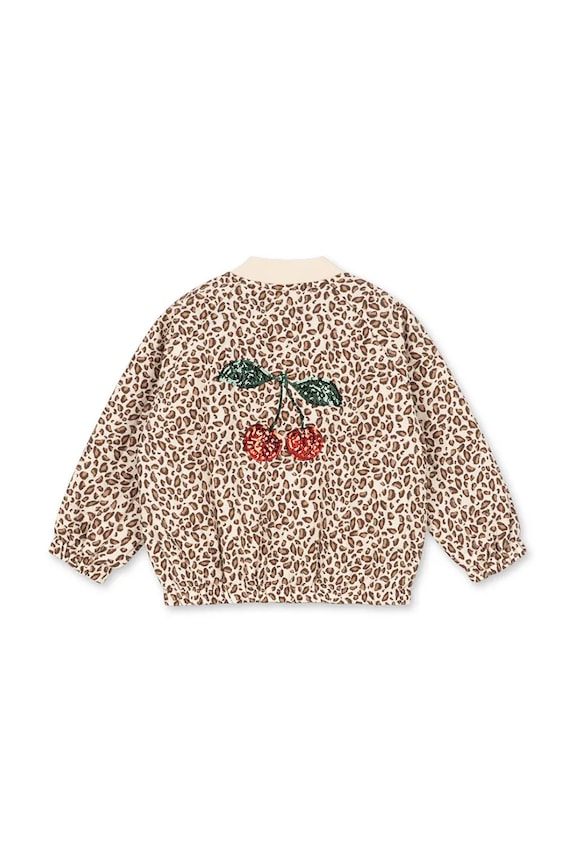 Fete Konges Sløjd geacă bomber pentru copii JUNO PRINTED SEQUIN BOMBER JACKET KS104884.PPY2 bej