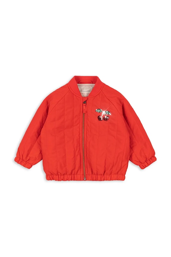 Konges Sløjd geacă bomber pentru copii JUNO SEQUIN BOMBER JACKET KS104887.PPY2 rosu SS26