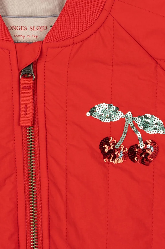 Konges Sløjd geacă bomber pentru copii JUNO SEQUIN BOMBER JACKET KS104887.PPY2 rosu