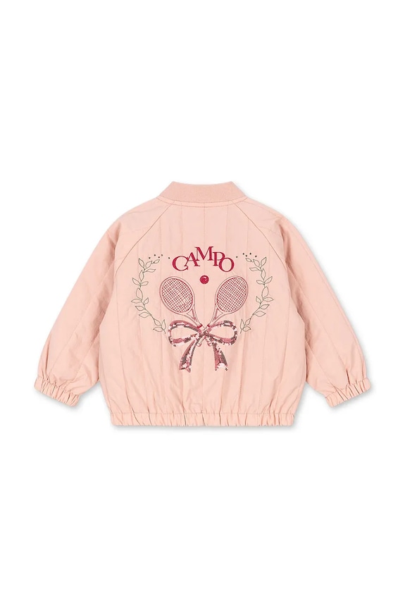 Konges Sløjd geacă bomber pentru copii JUNO SEQUIN BOMBER JACKET cu captuseala roz KS104887.PPY2