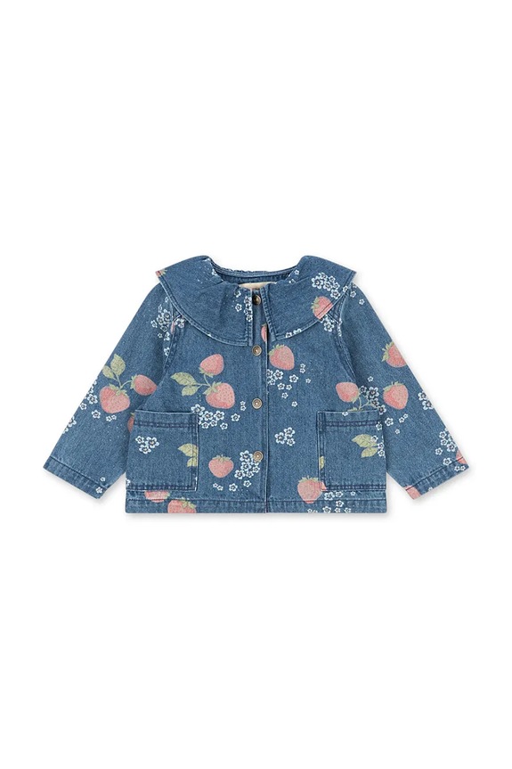 Konges Sløjd kurtka jeansowa dziecięca MAGOT COLLAR JACKET GOTS nieocieplane granatowy KS104968.PPY2