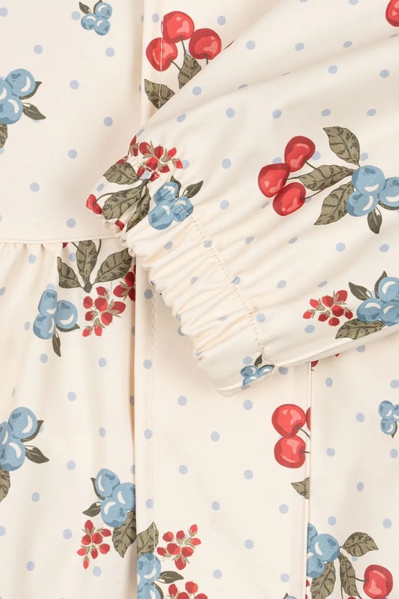 Konges Sløjd pantaloni și jachetă pentru copii RAINY PALME SET GIRL bej KS105050.PPY2