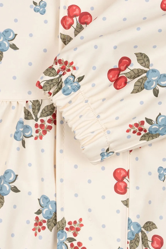 Konges Sløjd pantaloni și jachetă pentru copii RAINY PALME SET GIRL bej KS105050.PPY2