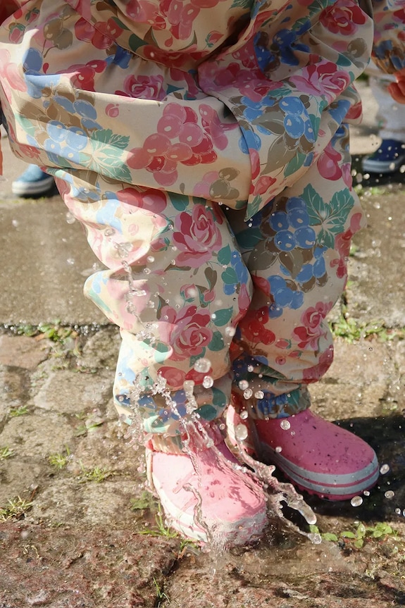 Konges Sløjd spodnie i kurtka dziecięca RAINY PALME SET GIRL KS105050.PPY2