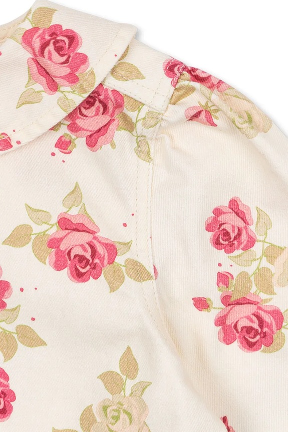 Konges Sløjd kurtka jeansowa dziecięca MAGOT FRILL JACKET GOTS beżowy KS104969.PPY2