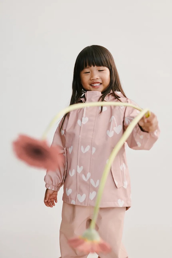 Liewood jachetă și pantaloni pentru copii Manu Rainwear Set necaptusit roz LW19909.G.PPY2