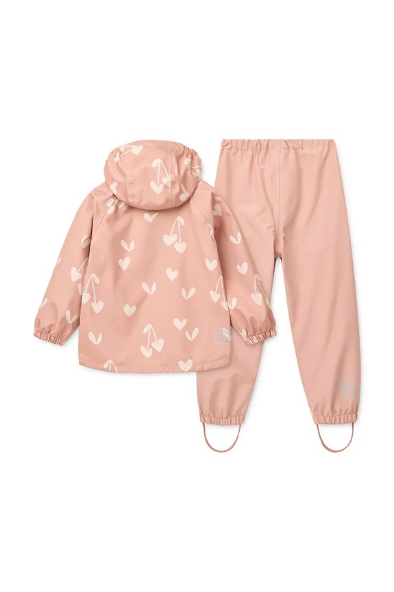 Fete Liewood jachetă și pantaloni pentru copii Manu Rainwear Set LW19909.G.PPY2 roz