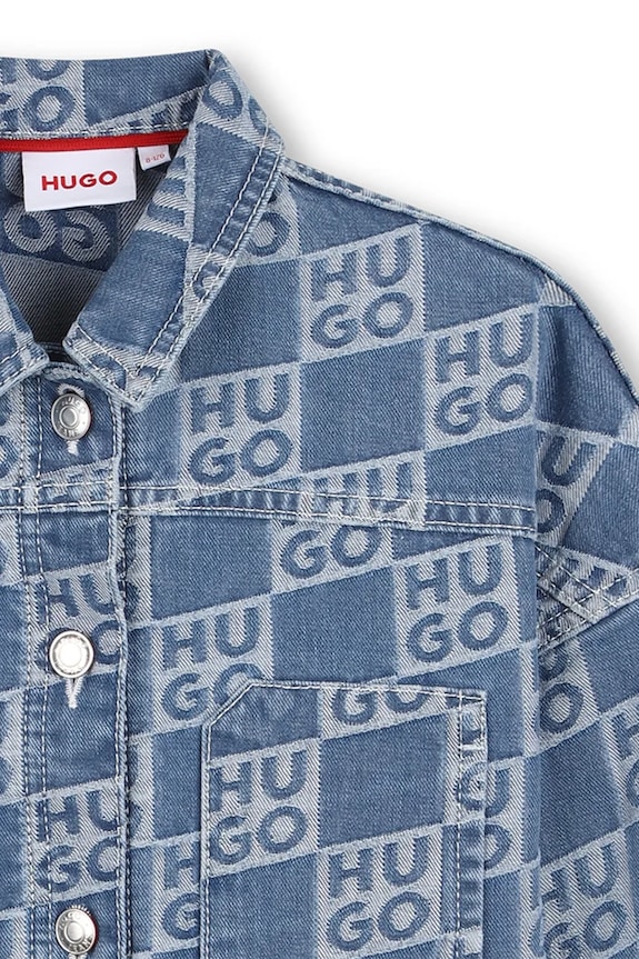 Дитяча джинсова куртка HUGO блакитний G01053.114.150