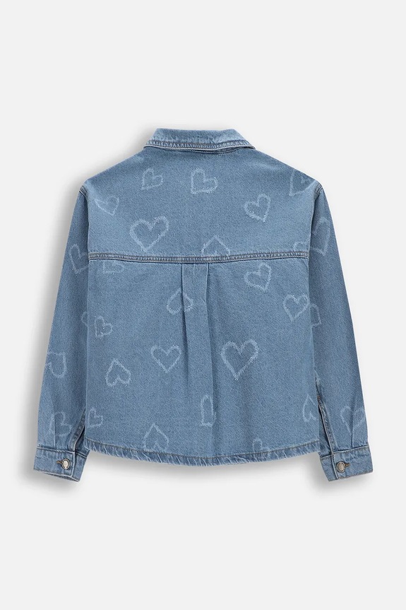 Dziewczynka Coccodrillo kurtka dziecięca jeansowa WC6152301CJG niebieski