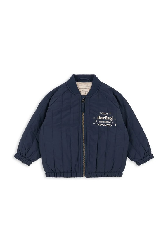 Konges Sløjd giacca bomber bambini JUNO BOMBER JACKET KS104493.PreSpring blu navy SS26