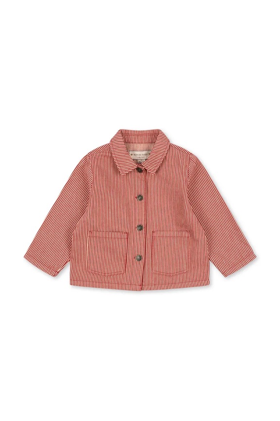 Detská bavlnená bunda Konges Sløjd LUC SHIRT JACKET GOTS KS104352.PreSpring oranžová SS26