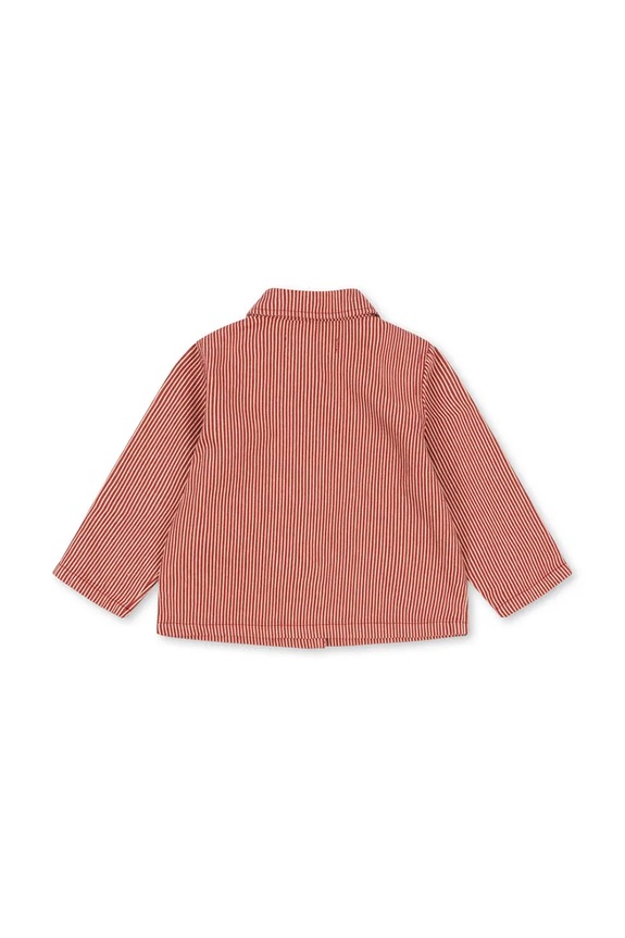 Chlapec Detská bavlnená bunda Konges Sløjd LUC SHIRT JACKET GOTS KS104352.PreSpring oranžová