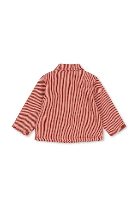 Chlapec Detská bavlnená bunda Konges Sløjd LUC SHIRT JACKET GOTS KS104352.PreSpring oranžová