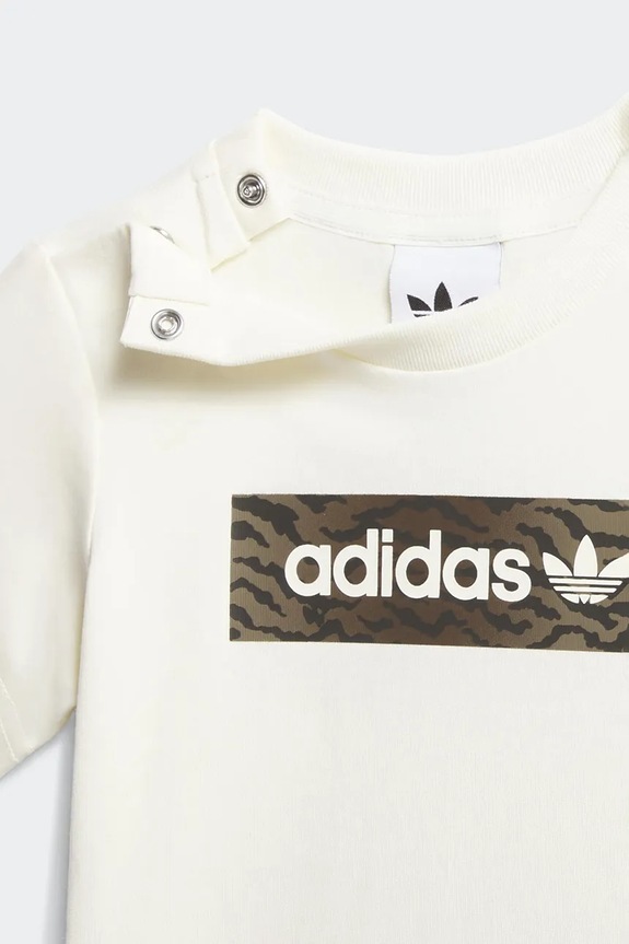 Chłopiec adidas Originals komplet bawełniany dziecięcy KD5823 beżowy