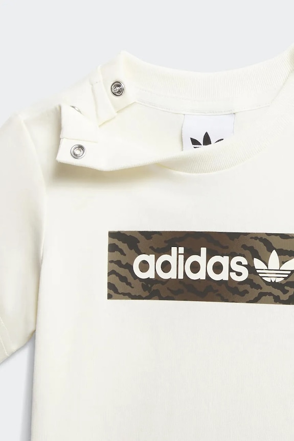 Chłopiec adidas Originals komplet bawełniany dziecięcy KD5823 beżowy